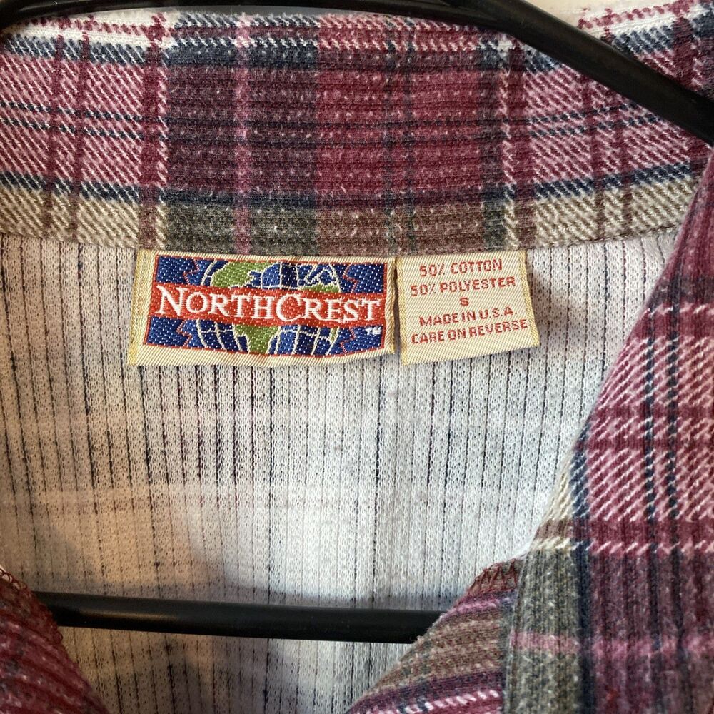 Northcrest Women’s Small Button Up Flannel Shirt Made In USA Vintage - Picture 2 of 10